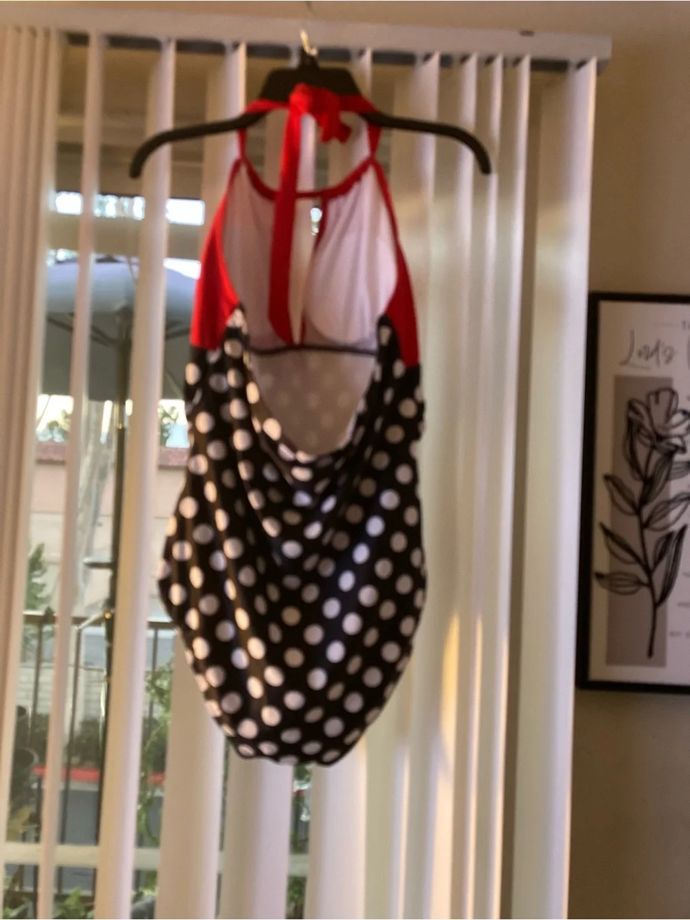 Kids Red & Black Polka Dot One-Piece Swimsuit